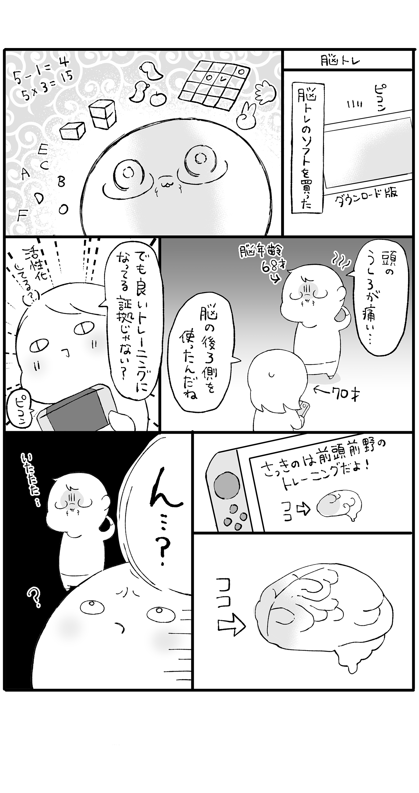 脳の前側を使うのに後ろが痛い 脳トレ