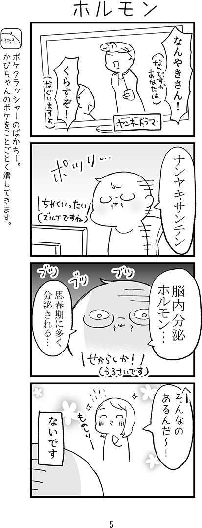 脳に分泌されている博多弁ぽい脳内ホルモン「ナンヤキサンチン」(かぴぐらし3rd「脳内ホルモン「ナンヤキサンチン」」P01)